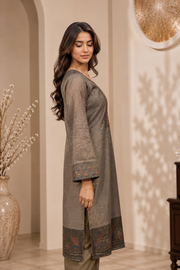 Brahmine Women's Smokey Grey Silk Blend Suit Set